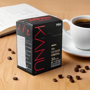 MAXIM Cafe KANU Mini Dark Black Coffee Mini 30sticks, 0.95 oz