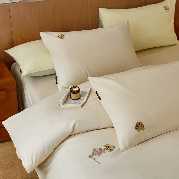 Teenie Weenie 40支全棉水洗棉套件 有氧生活 1.5/1.8米床 被套200*230cm 床單245*250cm 枕頭套48*74cm*2