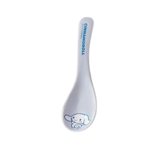 Sanrio Round Spoon Ceramic Soup Spoon/Rice Spoon/Household/Cute Shape/Children/Spoon/Widened Handle-Cinnamoroll 1Pc