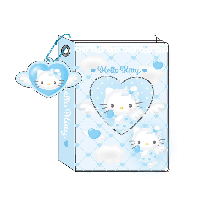 [일본 직송] SANRIO 산리오 큐피드 엔젤 시리즈 러브 키티 미니 사진첩 펜던트 카드 홀더 블루 엔젤 헬로 키티