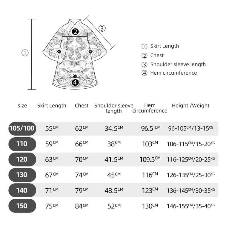 【中国直邮】年衣董璇同款女童花龙百变旗袍裙冬新款中式宝宝国风礼服加绒 年衣红 110CM 10