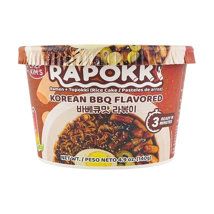 Ramen+Topokki Korean BBQ Flavor,4.9oz