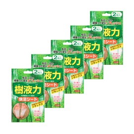【Value Pack】Natural Tree Amber Detox Foot Patch 1 Pair*5