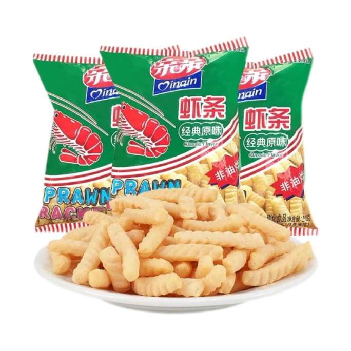 【中国直邮】 亲亲 虾条休闲食品小吃10g*10袋