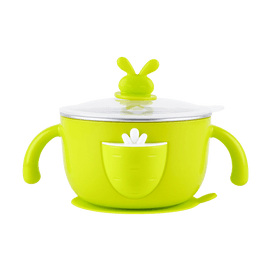 12oz Double-Wall Vacuum Insulated Stainless Steel Suction Bowl, Pink