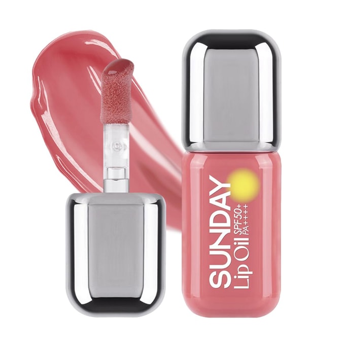 Sunday Lip Oil, SPF50+ / PA++++ 0.11oz. #03 Chilling Talk - Anti-Photoaging & Soothing | Coral-Safe Hydration