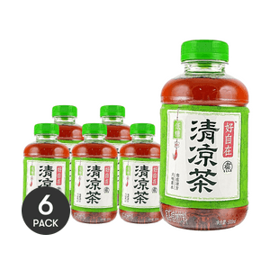 Thé vert à la menthe et au chrysanthème, 16,9 fl oz *6【6 paquets】【Étiquette propre】【Faible teneur en sucre】