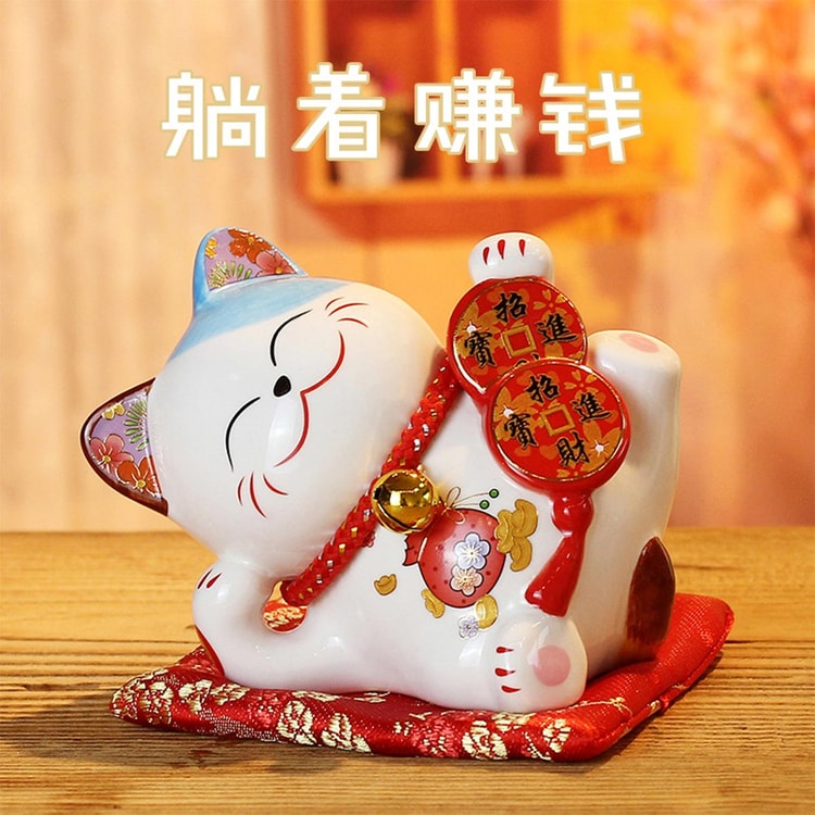 Maneki Neko Ceramic Home Decor Creative Japanese Lucky Cat Small