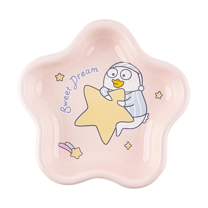  Star Porcelain Plate, Sweet Dream Series, 6.5"【Xiao Liu Duck Collaboration】