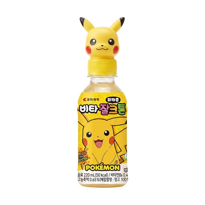 포켓몬 피카츄 음료 망고맛 7.44 fl oz【애니메이션 상품】