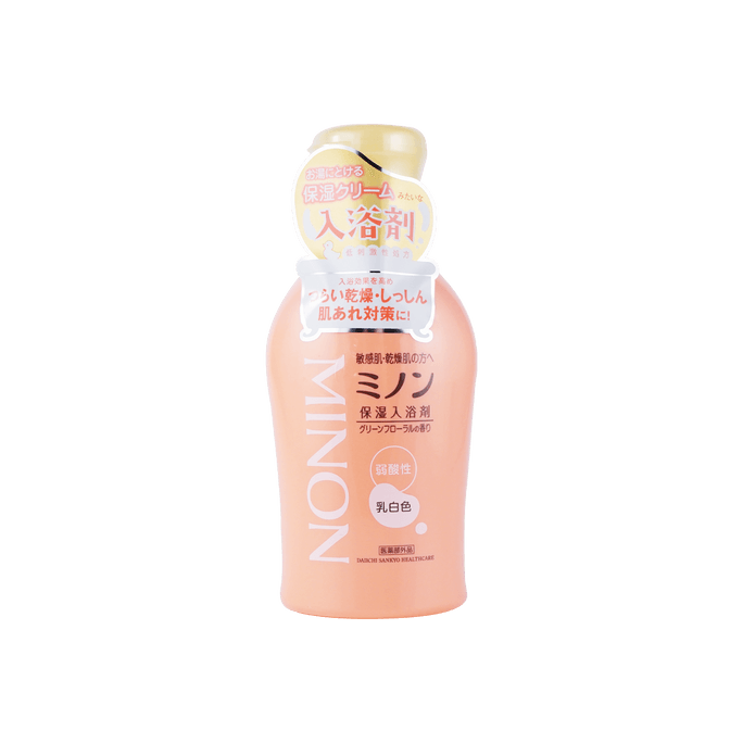 日本MINON第一三共 保湿入浴剂沐浴露 敏感肌 干燥肌肤适用 480ml