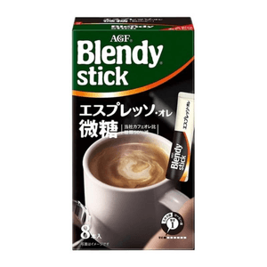 【日本からの直送】AGFブレンディスティックコーヒーラテ（8本入り）砂糖とミルク控えめ