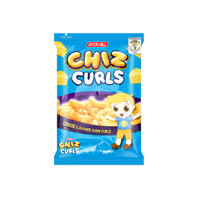 Chiz Curls - Cheesy Crunchy Corn Snack, 1.94oz