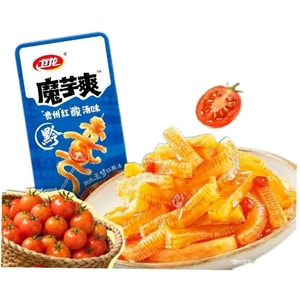 衛龍 紅酸湯魔芋爽【新品】貴州紅酸湯味8*15g/包素毛肚解饞小零食網紅爆款