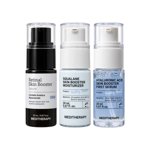 Gentle Boost Kit, 20mL X 3, Skincare Set With Hyaluronic Acid First Serum, 100ppm Retinal Serum And 8% Squalane 3% Panthenol Moisturizer, Hydrating Travel Trial Gift Set