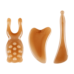 A hit product on Douyin - The beauty trio set: facial massage and lifting multi-functional comb. Includes the little goldfish nose straightener, scraper, and tendon-pulling rod.