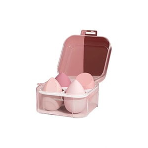 Beauty egg not easy to eat powder Super soft makeup puff foundation special beauty tool 4 packs - [Strawberry Mousse]