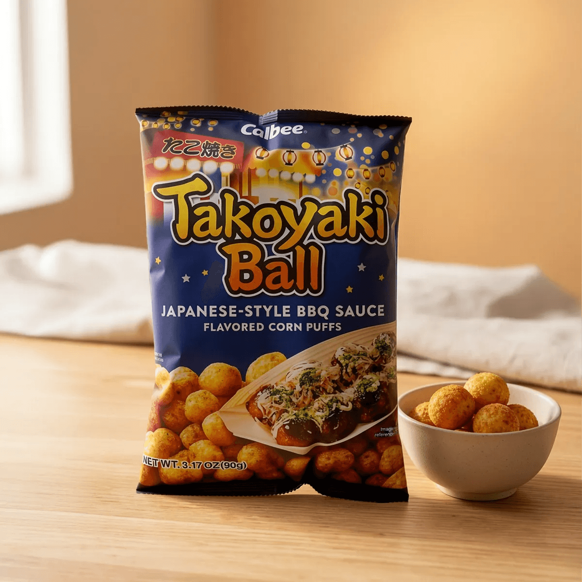カルビー たこ焼きコーンパフスナック、オリジナル＋キムチチーズ味