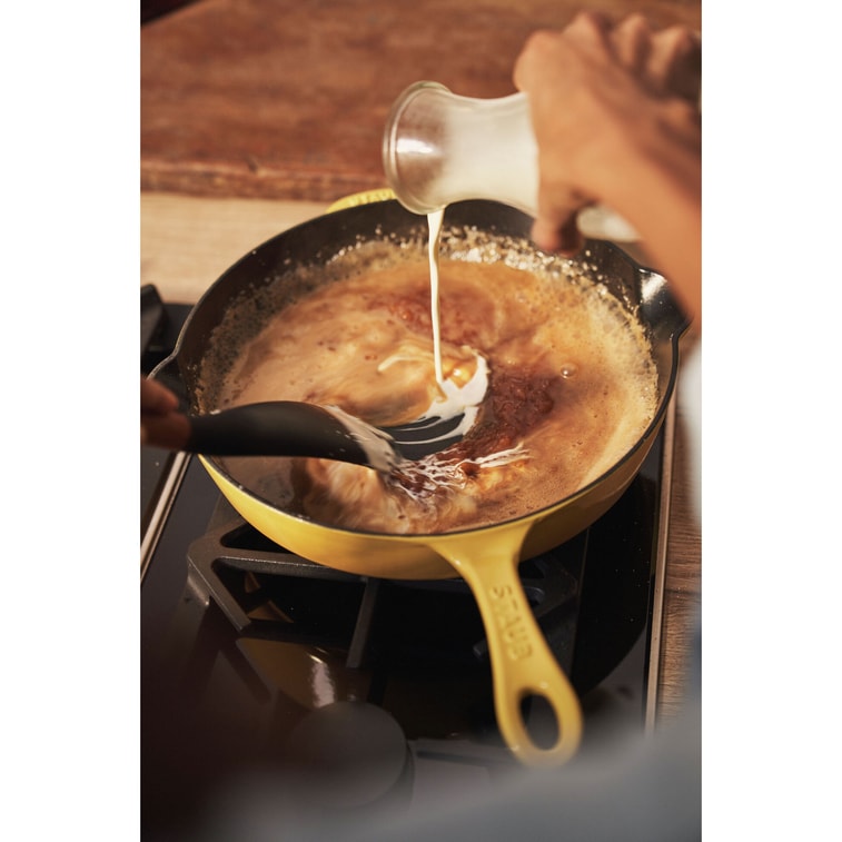 法国 Staub 铸铁11英寸传统煎锅11英寸/柠檬黄 3