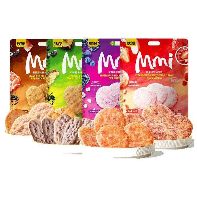 Non-fried healthy and satisfying coarse grain crispy rice cakes 168g*4 packs mixed flavors