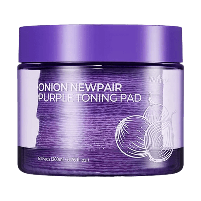 韩国ISNTREE 紫色洋葱焕肤湿敷棉片 60片 角质瑕疵护理 均匀肤色 补水透亮 平滑细腻 温和代谢角质 敏感肌适用