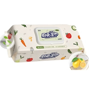 Kitchen Wipes - 100 Pieces Per Pack. Strong Oil And Dirt Remover. Thickened And Enlarged.