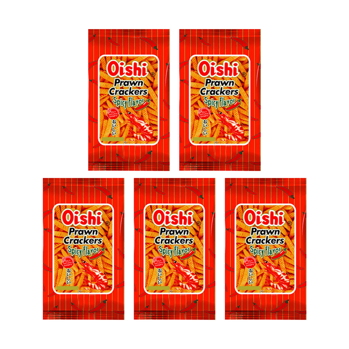 OISHI上好佳 鲜虾条 辣味 60g*5包【超值装】