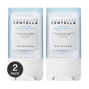 Madagascar Centella Hyalu-Cica Silky-Fit Sun Stick, SPF50+ / PA++++, 0.7 oz.*2【Value Pack】