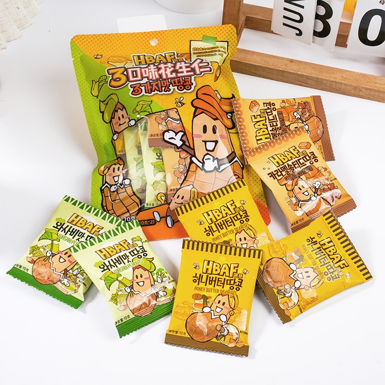 Peanut Kernel + Popcorn Snack Combo Gift Pack Garlic Baguette