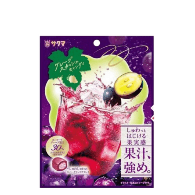 SAKUMA サクマ（日本）紫ぶどう果汁30％ハードキャンディ（62g） - Yami