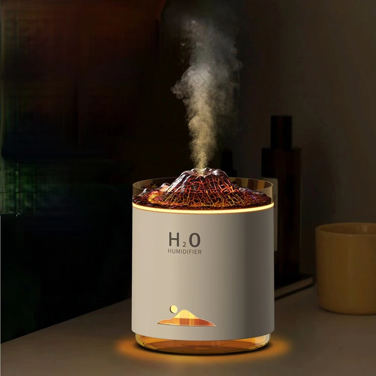 中國LLD樂樂多 火山加濕器七彩小夜燈二合一 白色 1件 7