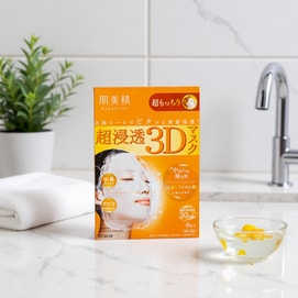 日本KRACIE嘉娜宝 肌美精 超浸透3D玻尿酸弹力紧致面膜 4片入