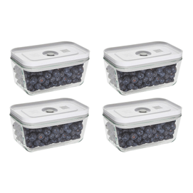 Fresh & Save 4-pc Small Glass Vacuum Sealer Food Storage Containers with Airtight Lids