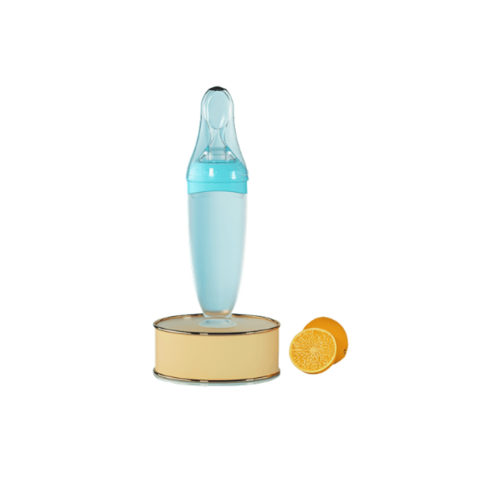 Baby Silicone Rice Cereal Spoon Complementary Tool Blue