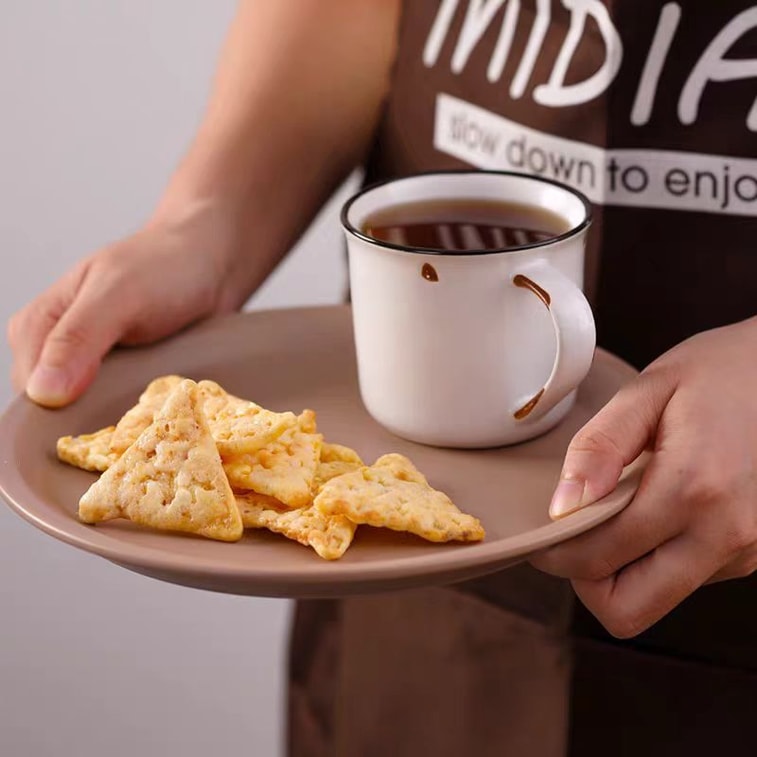 【中国直邮】 米惦 厚乳芝士玉米酪 休闲健康零食轻享非油炸 奶香浓郁!口感松脆!40g*2袋 4