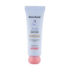 Moomin Rescue Butter Hand Cream, White Jasmine&Sea Salt - Ultra Repair for Dry/Cracked Hands, Shea Butter, Vitamin E/F
