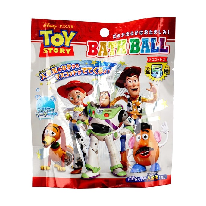 日本DISNEY迪士尼 儿童泡澡球盲盒盲袋 #玩具总动员 内含一个小玩具 