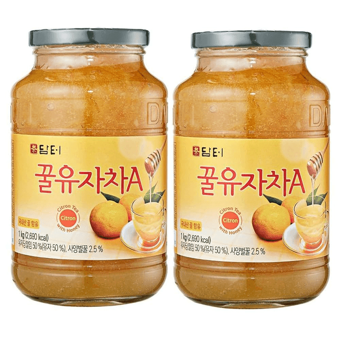 韩国DAMTUH丹特 蜂蜜柚子茶 1kg x 2