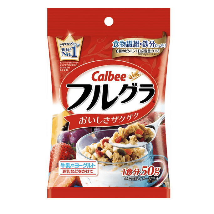 【日本直邮】卡乐比 Calbee 水果谷物营养瘦身麦片口袋装 50g