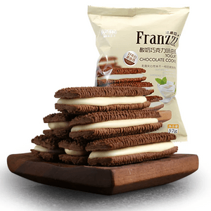 Yogurt chocolate flavored sandwich Cookies 1bag