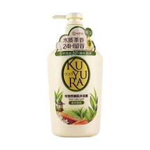 日本FINETODAY KUYURA可悠然美肌沐浴露 大黄瓶香氛氨基酸沐浴乳液 微米级泡沫 550ml 留香清洁保湿 #和风茶庭 550ml