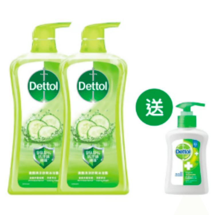 Dettol ボディソープ 清涼感 2本セット デトール ロングラスティング リフレッシング シャワージェルセット
