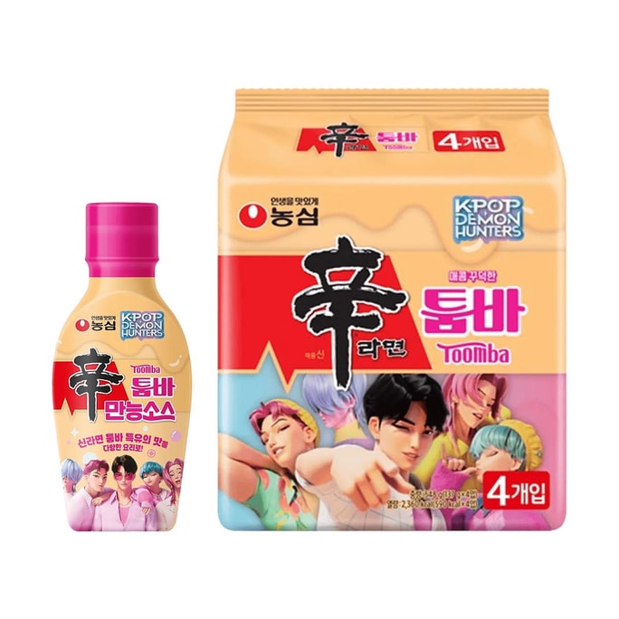 【Toomba Combo】 K-pop Demon Hunters 【Shin Ramyun Toomba +Toomba All-Purpose Sauce】【Netflix Limited Edition】