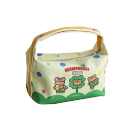 HSPM 全新保溫便當袋 四葉熊圓環手拎科技夾棉厚塗銀上班族便當袋學生帶飯保溫袋 F