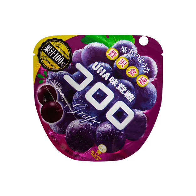 商品详情 - 日本UHA悠哈 味觉糖 纯正100%紫葡萄口感果汁软糖 40g - image  0