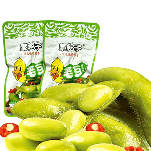 Zhang Duck Edamame Marinated Vegetarian Dishes Side Dish for Rice Side Dish for Alcohol Spicy Marinated Edamame Ready-to-Eat 5 Packs about 100g Flavour Sent Randomly