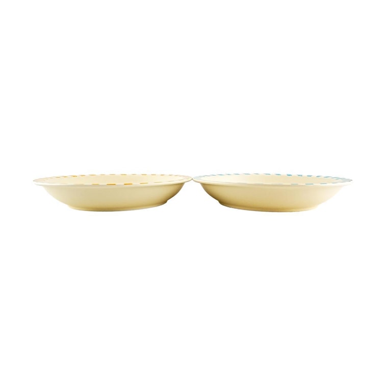 Twinkle Twinkle Matte Deep Ceramic Plates, 7.75 inches, Marshmallow Genie, Set of 2 5