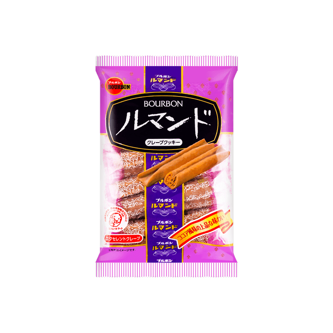 日本BOURBON波路梦 巧克力千层饼干夹心威化蛋卷 可可味 88.8g