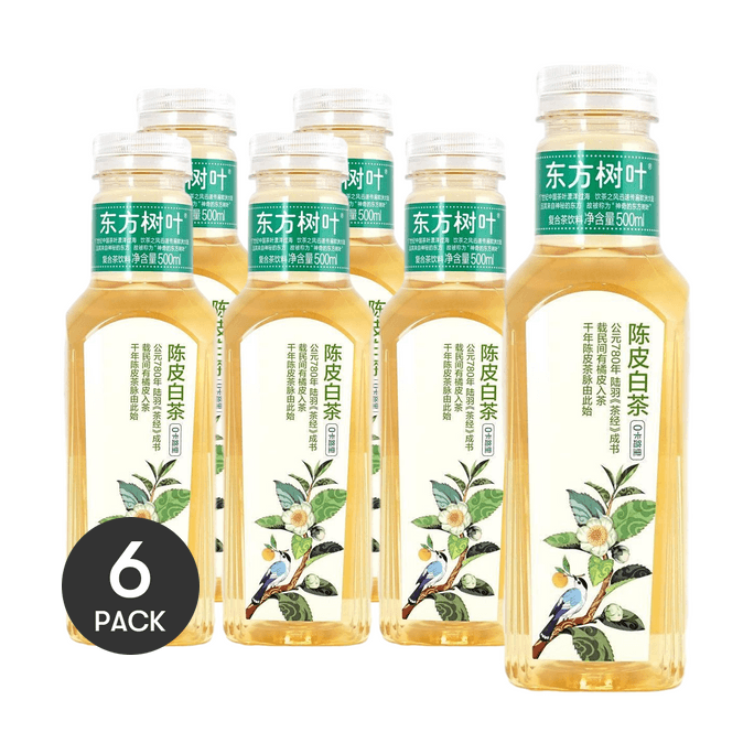 Tangerine Peel White Tea, 16.9 fl oz *6【6 Pack】【0 Sugar 0 Fat 0 Calories】