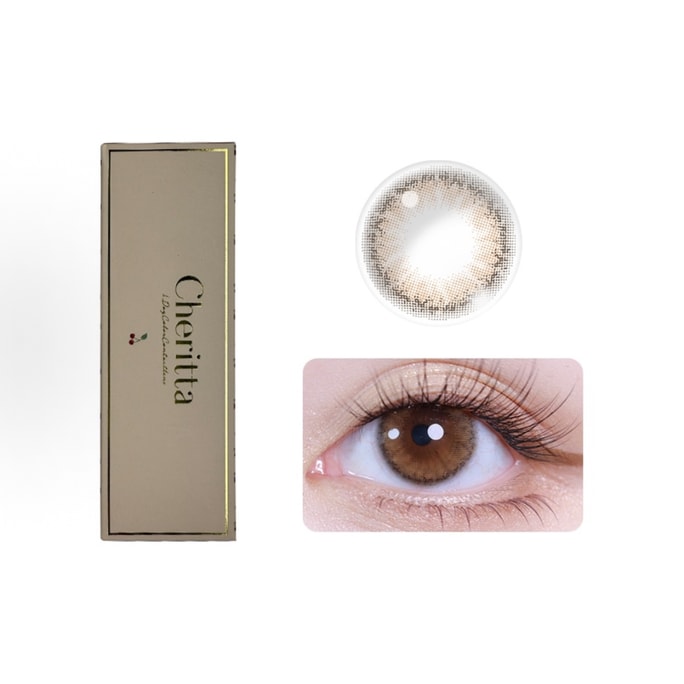 【香港直送】日本T-GARDEN チェリーガール チェリッタ コンタクトレンズ 1日使い捨て 10枚入り [ハートバブルガム] パピーブラウン ミントブラウン 0